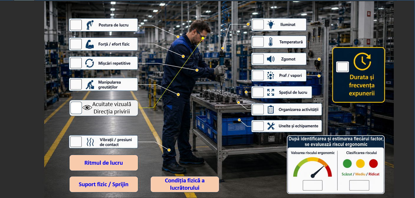 Factori de evaluare a riscurilor ergonomice